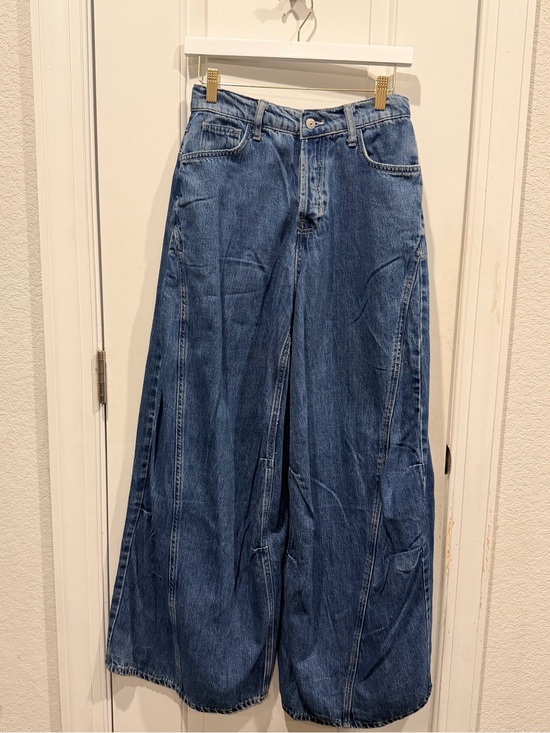 We The Free Denim - Free People Untagged by Warehouse Wide-Leg Barrel Women's Denim Jeans in Blue